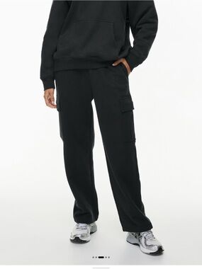TNA Black Terry Fleece Mega Cargo Pants